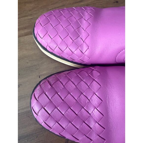 Bottega Veneta Intrecciato Purple Leather Speedster Slip on Shoes - Picture 3 of 6